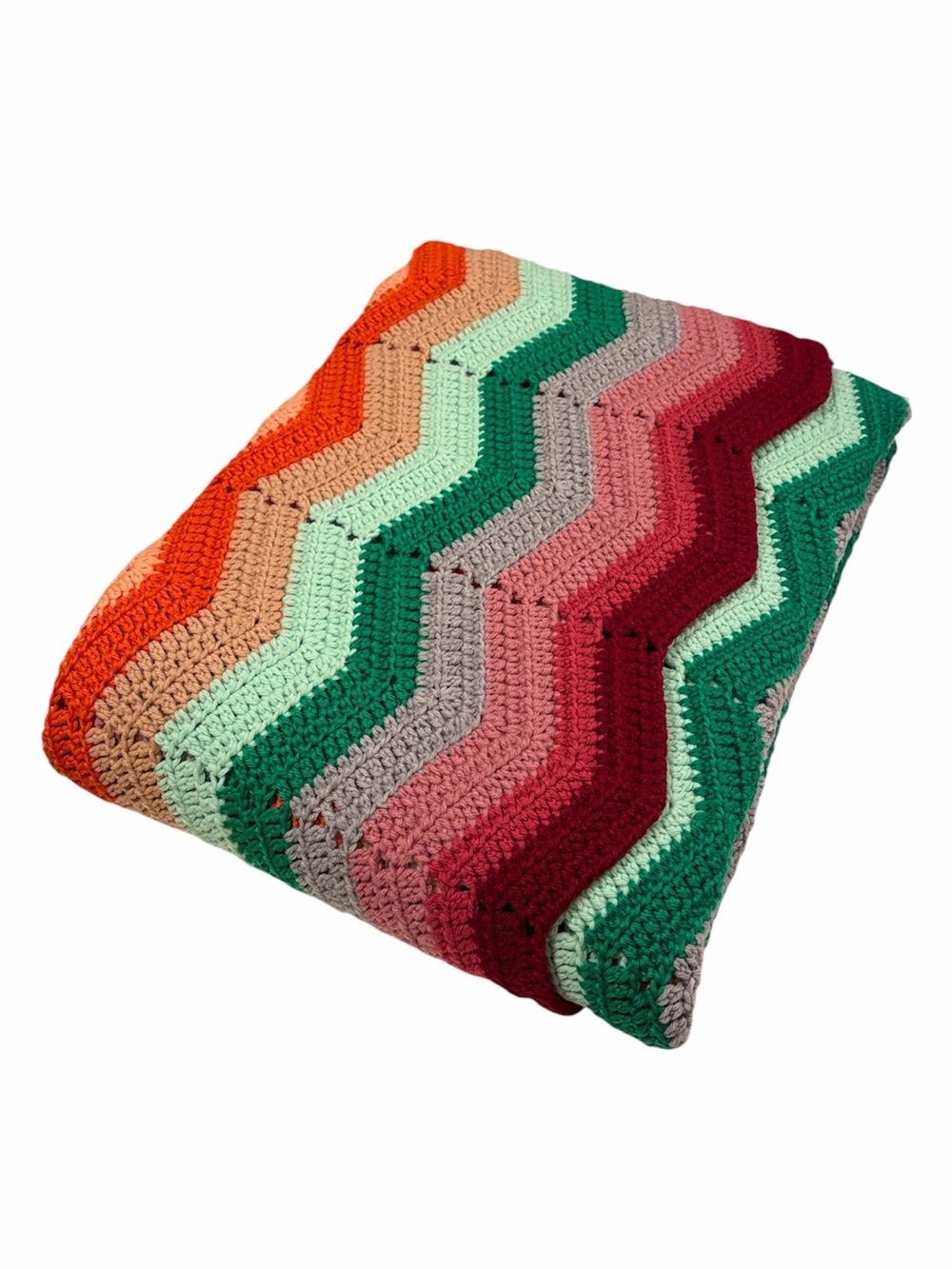 Rustic Bohemian Double Bed Length Crochet Blanket
